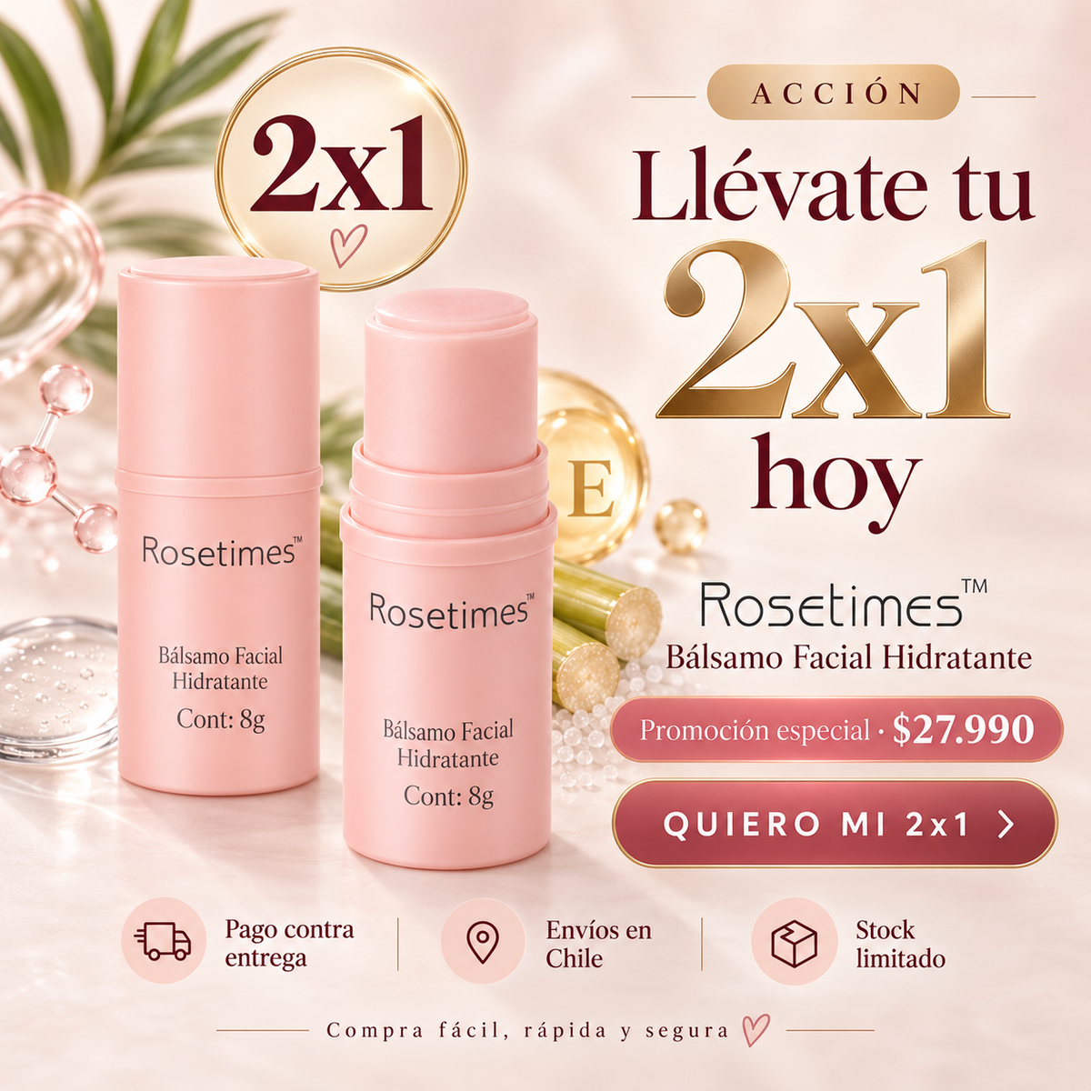 Balsamo Facial Rosetimes Antiarrugas