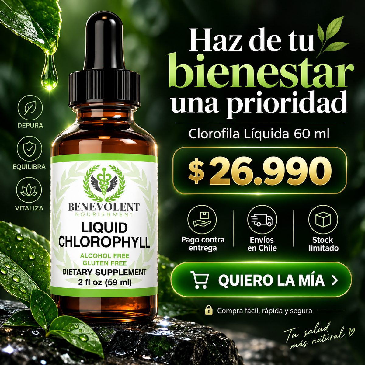 Liquid Chlorophyll™ Un toque verde para tu rutina diaria