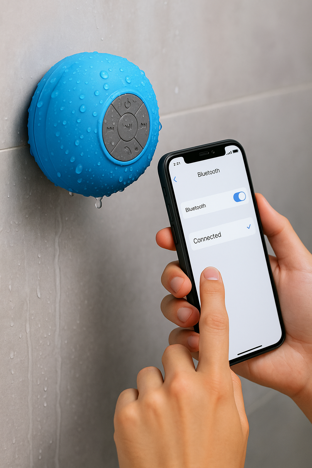 Parlante para ducha con Bluetooth