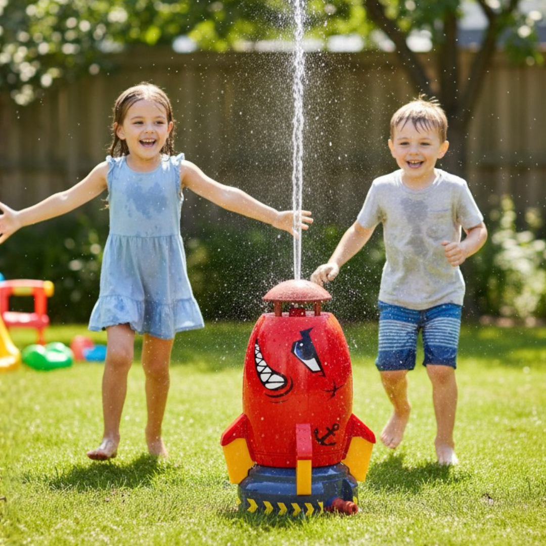 🚀 Cohete Lanza Agua para Niños