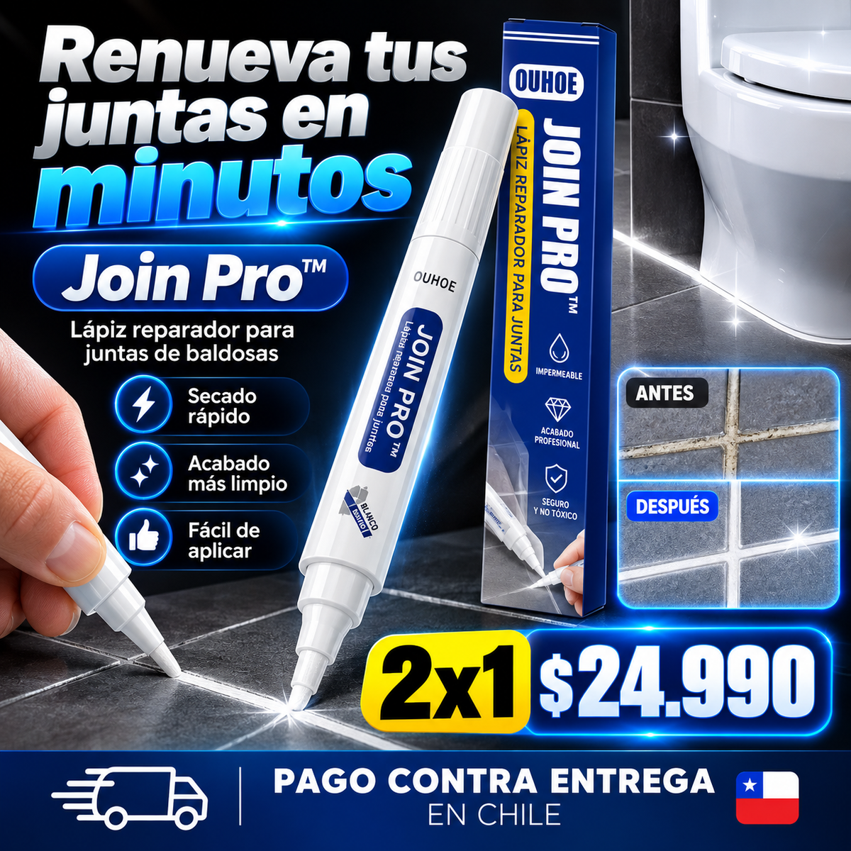 Lápiz Blanqueador de fragües - JointPro™