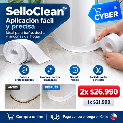 SelloClean™ Cinta Selladora Antimoho para Baño y Cocina