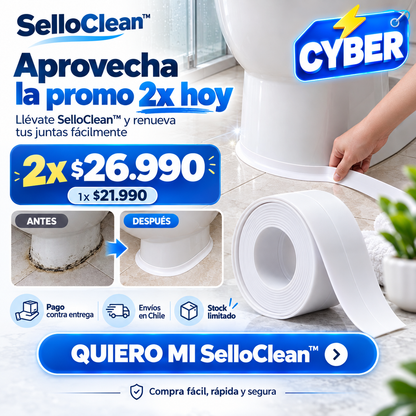 SelloClean™ Cinta Selladora Antimoho para Baño y Cocina