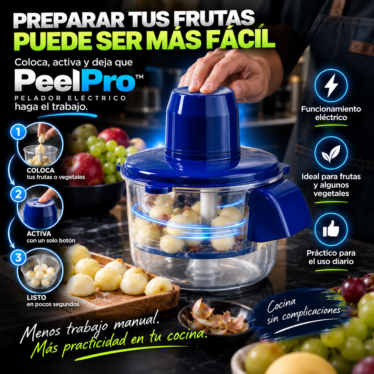PeelPro™ — Menos tiempo pelando, más tiempo disfrutando