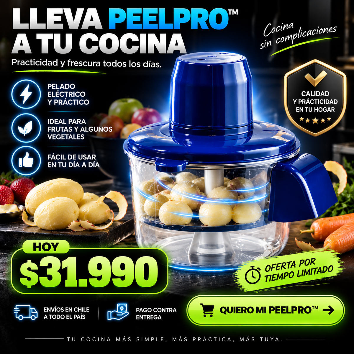 PeelPro™ — Menos tiempo pelando, más tiempo disfrutando